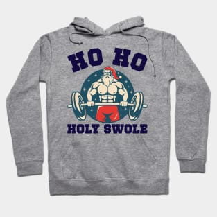 Swolen Gym Santa Clause, funny pumping iron, Hoodie